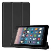 Case for Kindle Fire 7, JKRED Tri-Fold PU Leather Smart Wake/Sleep Magnetic Flip Stand Case Cover for Amazon Kindle Fire 7 2019 2018 Tablet