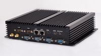 New intel Haswell i5 4200U Industrial PC IPC Mini PC Fanless PC with Dual Lan GbE 4G RAM 64G SSD Support Linux/windows 6 COM 8 USB USB3.0 VGA HDMI Rich IO, Black Aluminum, intel nic