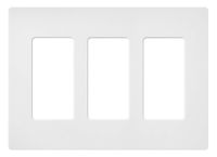 Lutron SC-3-SW Claro Three-gang Wallplate Snow