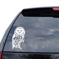 DiamondCutStickerz Tribal Art Cute OWL Bird Decal Sticker Car Truck Motorcycle Window Ipad Laptop Wall Decor - Size (11 inch / 28 cm Tall) - Color (Matte Black)