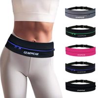 GEARWEAR Running Belt Workout Waist Bag Pack for iPhone 7 X 8 6 Plus Man Woman/Lightweight Phone Runners Belt for Walking Fitness Jogging Climbing/Zipper Travel Money Belt Blue