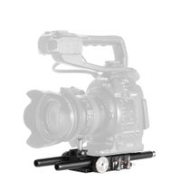 JTZ DP30 15mm Rail Rod Base Plate,Arri teeth, for Camcorder,Video Camera, DSLR Camera, Canon EOS C100 C300 C500 Mark II Sony FS5/7,Blackmagic URSA Mini,etc