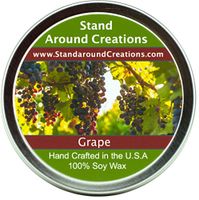 Premium 100% All Natural Soy Wax Aromatherapy Candle - 4oz Tin - Grape: Fresh, juicy notes of plump concord grapes playfully mingle with ripe, delicious berries.