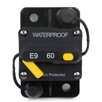 T Tocas 60 Amp Circuit Breaker amp breakers with Switch Manual Reset for Boat Marine RV Yacht Battery Trailer Bus Truck, 12V- 72V DC, Waterproof (60A)