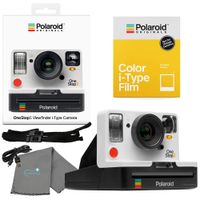 Polaroid OneStep 2 Viewfinder i-Type Camera 9008 White Bundle with a Color i-Type Film Pack 4668 (8 Instant Photos) and a Lumintrail Cleaning Cloth