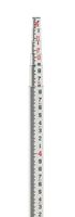 AdirPro 25-Foot Fiberglass Rectangular Leveling Rods - 10ths, 4 Section Telescopic with Carrying Case