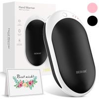 BESKAR Rechargeable Hand Warmers -7800 mAh Super Electric USB Hand Warmer, Reusable Portable Pocket Hand Warmer, Long-Lasting Heating for Camping, Outdoor Sports, Winter Gift -Power Plus+