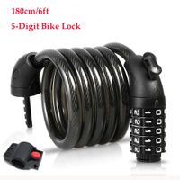 YIHATA Bike Lock Cable Motorcycle Locks High Security 5 Digit Resettable Combination (B - 6ft/180cm)