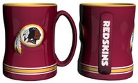 NFL Sculpted Coffee Mug, 14 Ounces, Washington Redskins