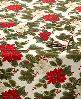Bardwil Poinsettia Pine Napkins, Set Of 4, Ivory