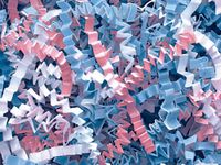 Crinkle Paper Shred for Packaging Gift Box/Basket Filler 2-Ounce Bag (Chocolate)