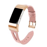 Fundro Leather Replacement Bands Compatible with Fitbit Charge 2, Classic Genuine Leather Wristbands, Large Small