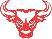 Home Grown Claremore Mean Bull Vinyl Sticker Decal | Cars Trucks Laptop | 5.5" Width X 4.092" Height | RED HGC1290