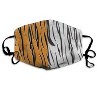 Face Mask Animal Skin White Orange Tiger Print Fabulous Cycling Half Face Earloop Nose Mask for Men