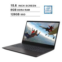 Lenovo 2019 Newest IdeaPad S340 15.6 Inch Laptop, Intel 4-Core i5-8265U up to 3.9GHz, Intel UHD 620, 8GB DDR4 RAM, 128GB SSD, Webcam, Bluetooth, HDMI, WiFi, Windows 10, Black