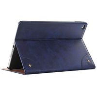 Jennyfly Galaxy Tab A 10.5 Cover, Vintage SM-T595 Luxury Business PU Leather Protective Case with Card Slot Hand Free Book Style Smart Shell Stand Case for Samsung Galaxy Tab A 10.5- Blue