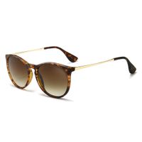 SUNGAIT Vintage Round Sunglasses for Women Girl Classic Retro Designer Style (Amber Frame(Matte Finish)/Brown Gradient Lens) 1567HPKC