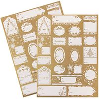 JAM PAPER to/from Christmas Gift Tag Stickers - Matte Foil Gold - 40/Pack