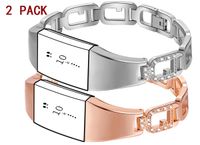 KingBaas Replacement Bands Compatible with Fitbit Charge 2, Premium Wristband Metal Bracelet Bands for Fitbit Charge 2 /Fitbit Charge 2 Bands,Watch Replacement Accessories Bands, Silver