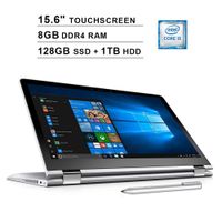 2020 NexiGo Upgraded Pavilion x360 15.6 Inch FHD 1080P Touchscreen 2-in-1 Laptop| Intel 2-Core i5-7200U up to 3.1GHz| 8GB DDR4 RAM| 128GB SSD (Boot) + 1TB HDD| AMD Radeon 530 2GB| WiFi| Win10