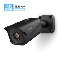 Amcrest UltraHD 4K (8MP) Outdoor Bullet POE IP Camera, 3840x2160, 131ft NightVision, 2.8mm Lens, IP67 Weatherproof, MicroSD Recording, Black (IP8M-2496EB)