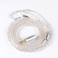 Replacement Cable,16 Core Silver Plated Audio Earphone Cable, Sliver Upgrade Detachable Earphone Cable Replacement Earphone Wire for ZS10 ZS6 ZS5 ZSR ZST TRN V10 V20 TFZ CCA C10 C16 (3.5mm 2 Pin)