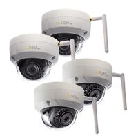 Q-See QCW3MP1D16-4 | Four 1080p High Definition Wi-Fi Dome Security Cameras | Includes four 16GB SD Cards | IOS/ Android App for Motion Detection Alerts | Weather Resistant | Night Vision
