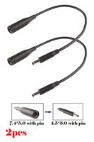 Tip Adapter Converter Cable 7.4 to 4.5mm for Dell Laptop Power Supply 30w 40w 45w 65w 90w 120w 135w D5g6m 0d5g6m M3800 XPS 12 13 9350 3960 15 5930 5950 Inspiron 11 13 14 15 17 3000 5000 7000 [2Pack]