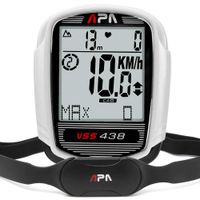 DREAM SPORT Wireless Bike Computer with Cadence Sensor Heart Rate Monitor Chest Strap, Speedometer Odometer Altimeter for Bicycle Stationary Bike with Trip Distance Calories Timer Temperature Cycling