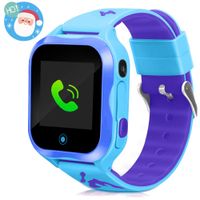 Kids Smart Watch Waterproof Phone Smartwatch for Children Anti-Lost GPS Tracker Phone Watch with 1.44 inch Touch Screen SOS Canera Timer Game Birthday Gift for Boys and Girls (Blue)