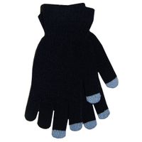 Boss Tech Products Knit Touchscreen Gloves with Conductive Fingertips for Use with All Touchscreen Electronic Devices - Black