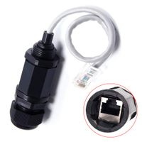 Icstation M20 Waterproof RJ45 CAT 5 5E 6 Ethernet LAN Cable Coupler Connector Female to Male
