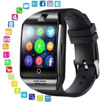 Smart Watch with Camera - Smartwatch with Sim Card Slot Fitness Activity Tracker - Sport Watch for Android Smartphones（Black）