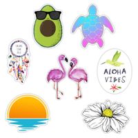 KRAFT'D Cute Aloha Beach Sticker Packs, Great Accessories for Waterproof Water Bottle Stickers for Hydro Flask, Laptop, Phones, Ocean Flower Sea Scrapbook Made in Huntington Beach Ca