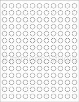 (6 Sheets) 924 1/2" Blank Essential Oil~White Matte Round Stickers ~ Size: 8-1/2"X11" Standard Sheets