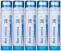 Boiron Nux Vomica 30C Homeopathic Medicine for Hangover Relief (Pack of 5)