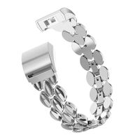 Wearlizer Compatible with Charge 2 Bands for Women Metal Replacement Bands Men Charge hr 2 Band Acceessories Strap Case Adjustable Wristband (Silver)