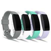 Compatible with Fitbit Inspire HR Bands for Women Men Large Small, Adjustable Replacement Wristbands for Fitbit Inspire and Inspire HR and Ace 2, Gray, White, Teal, Lavender, Large