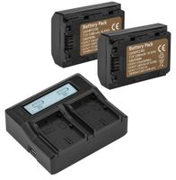 Green Extreme 2 Pack Replacement Sony NP-FZ100 Battery 2280mAh and Smart Dual Charger with LCD Display for Sony Alpha 9, A9, Alpha 9R, A9R, Alpha 9S, A7RIII, A7R3, a7 III Camera