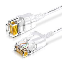 33ft Cat 6 Ethernet Cable Super Slim Long Internet Network Cable Hight-Speed Computer LAN Cable CAT 6 RJ45 Ethernet Cable for SAMZHE (White)