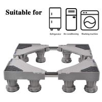 LUCKUP Multi-functional Movable Adjustable Base with 8 Strong Feet Size Adjustable Universal Mobile Case Roller Dolly for Dryer, Washing Machine and Refrigerator,Grey ...