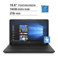 HP 2019 Newest 15.6 Inch Touchscreen Laptop (Intel Pentium Quad Core N5000 up to 2.70 GHz, 16GB RAM, 2TB HDD, Intel UHD Graphics 605, WiFi, Bluetooth, Windows 10) (Renewed)