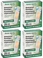 Waterproof Bandages, Breathable and Transparent, Thin and Flexible,100-ct