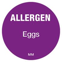 DayMark IT117117 MoveMark Allergen Removable Circle Label, "Egg", 1" Diameter, Purple (Roll of 1000)
