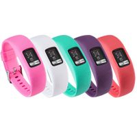 QGHXO Band for Garmin Vivofit 4, Soft Silicone Replacement Watch Band Strap for Garmin Vivofit 4 Activity Tracker, Small, Large, Ten Colors (5PCS Bands-Girl, Small)