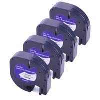 BEYONDTEK letratag Refills Compatible Dymo letratag Refills White Plastic 91331 S0721660 dymo labelTape for DYMO Label Maker LetraTag Plus LT100H LT100T QX50 LetraTag Tape1/2 Inch x 13 Feet 4PACK