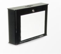 Displays2go Key Drop Box, Mechanic/Garage, Wall Mount Slot, Locking with Sign Holder, Black (UKBFL)