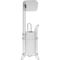 Simple Houseware Bathroom Toilet Tissue Paper Roll Storage Holder Stand, Chrome Finish