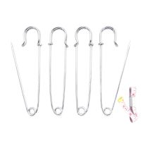 Firefly 30 Pcs Extra Large Safety Pins, 3" Heavy Duty Steel Metal Lock Pin Fasteners for Blankets, Skirts, Crafts, Kilts