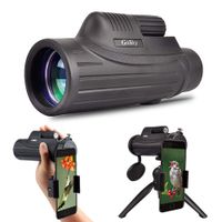 Gosky 12x50 Monocular Telescope with Smartphone Adapter and Tripod - BAK4 Prism FMC Lens, for Birding Travelling Wildlife Secenery Concerts Ball Games